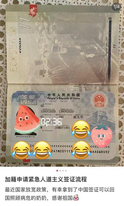 多伦多华人疫情回国签证过期  户口被注销 身份证被剪